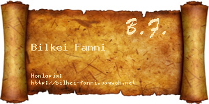 Bilkei Fanni névjegykártya
